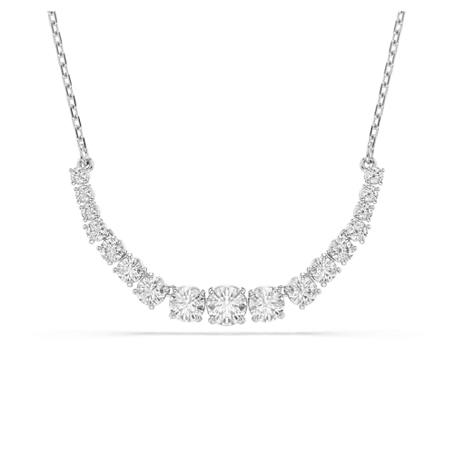 Swarovski Collana Matrix, Sfumatura Di Tagli Rotondi, Bianco, Placcatura Rodio