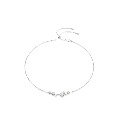 Swarovski Collana Constella, Perla Di Cristallo, Tagli Rotondi, Bianco, Placcato Rodio