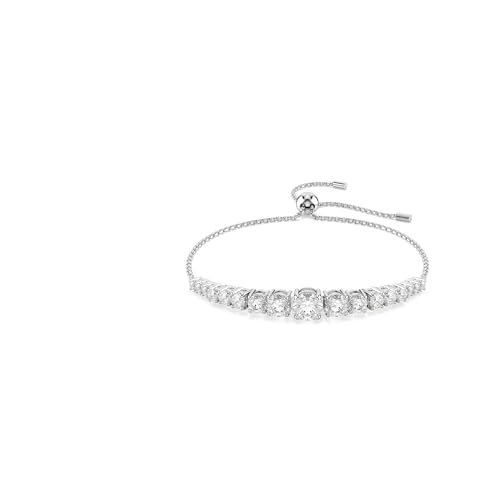 Swarovski Bracciale Matrix, Tagli Rotondi Sfumati, Bianco, Placcato Rodio