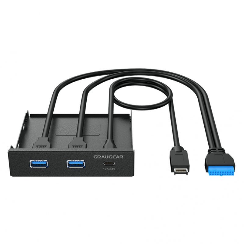 GrauGear G-MP01 Black 102 mm 102 mm 25 mm Multi Front Panel with USB G-MP01