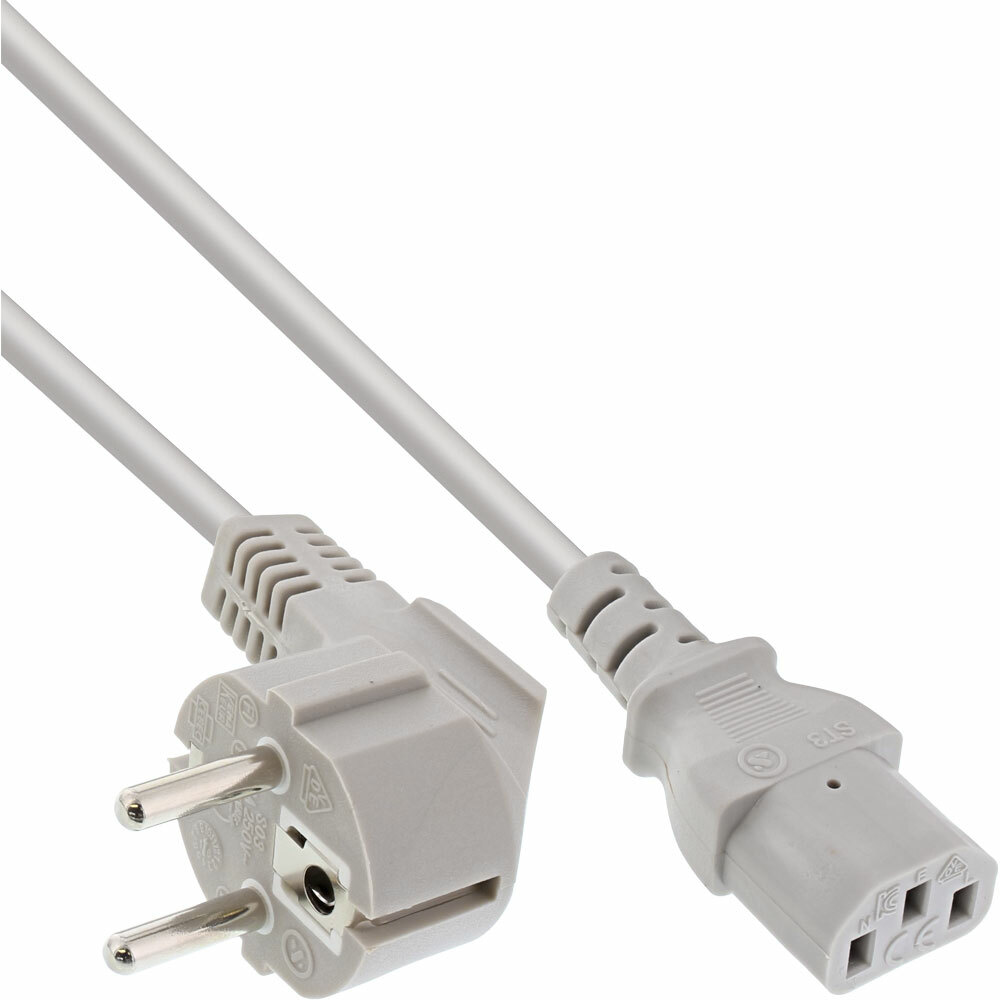 INL Cavo alimentazione Spina schuko CEE 7/7 90° angolo a Presa IEC 320 C13 5metr