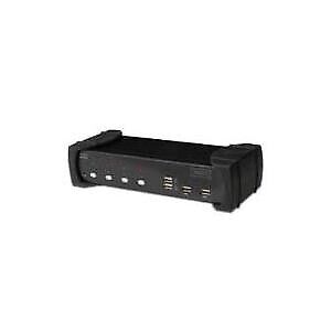 Switch USB DVI-KVM Assmann Digitus. 1 utente. 4 PC (USB) con hub USB 2.0 integra