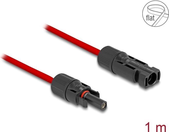 Delock Cavo a nastro solare DL4 maschio-femmina 1 m rosso (60676)