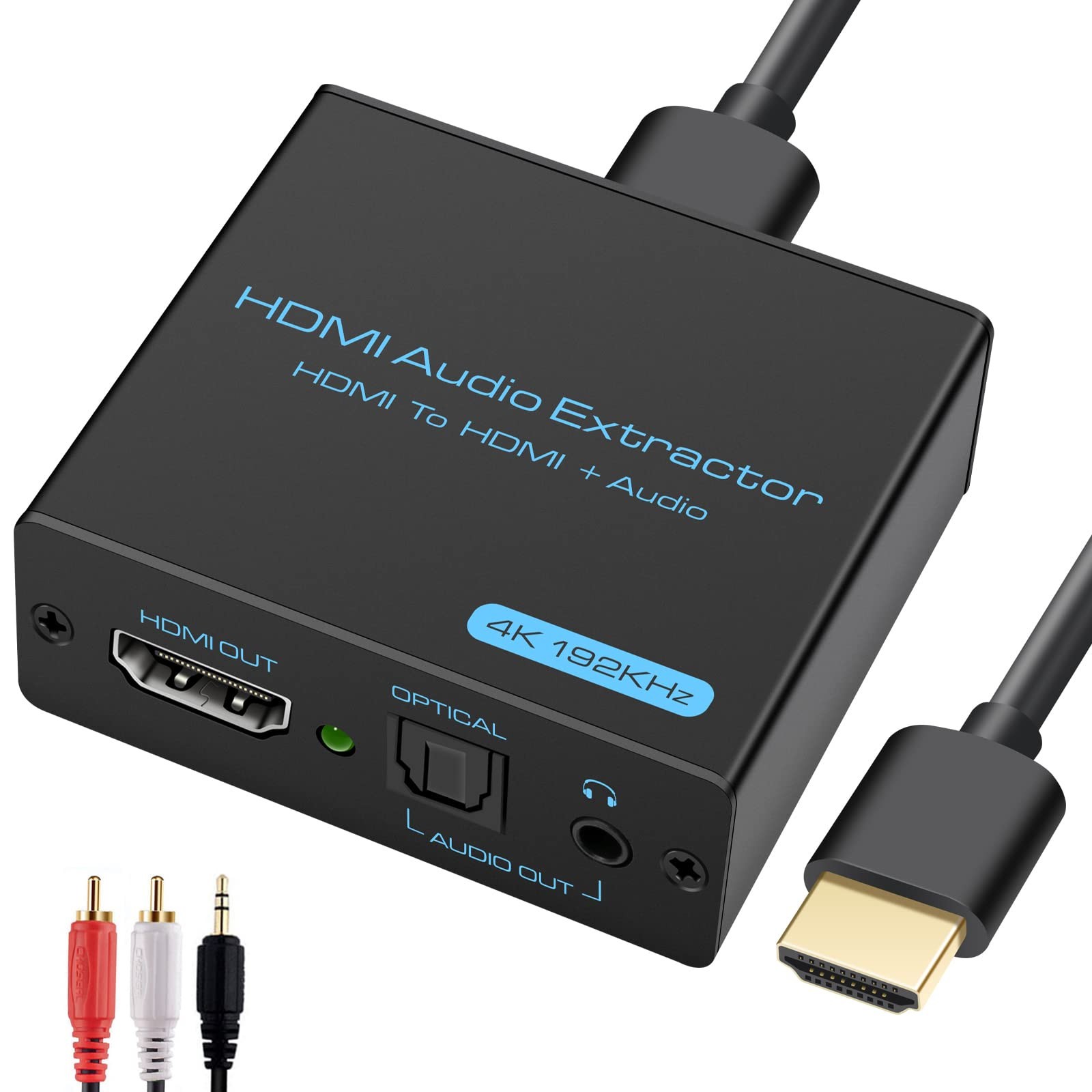 VEDINDUST Audio Extractor 4K Splitter HDMI a HDMI Optical SPDIF con 3.5mm (p0b)