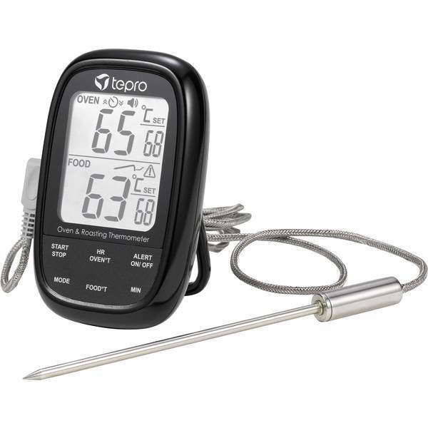 tepro Garten 8346  TEPRO Garten Termometro per barbecue Nero