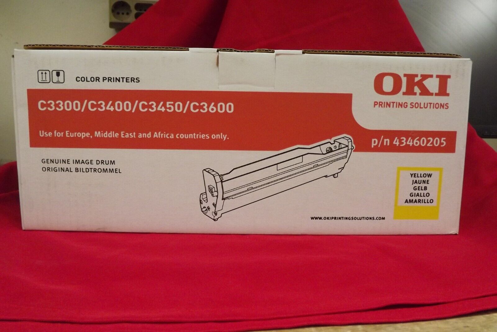 OKI 43460205 Tamburo Originale giallo per C3300/C3400/C3450/C3600