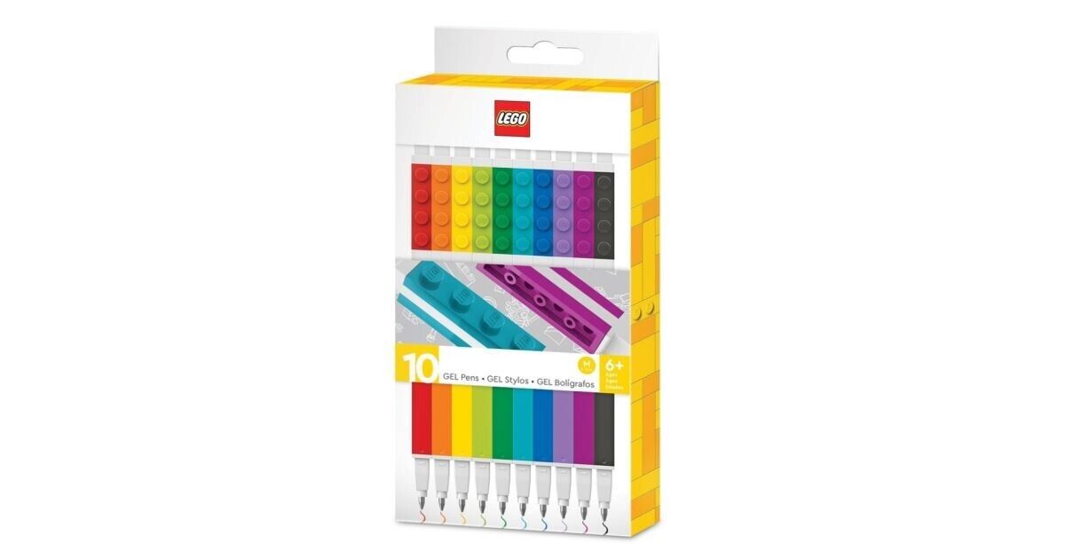 Confezione da 10 penne Gel Colorate Lego, GEL PENS Limited Edition 53100