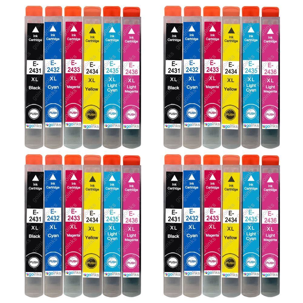 24 Cartucce d'inchiostro per Epson Expression Photo XP-55 XP-760 XP-860 XP-960
