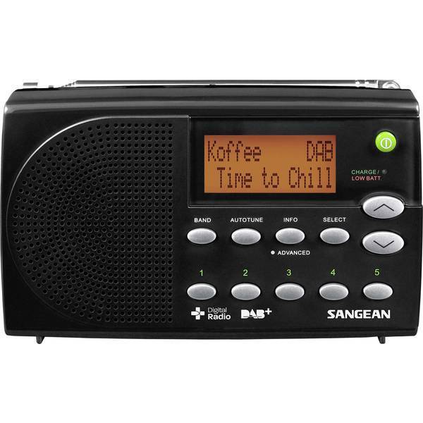 Sangean DPR-65 Basic Black  DPR-65 Radio portatile DAB+, FM Funzione di carica d
