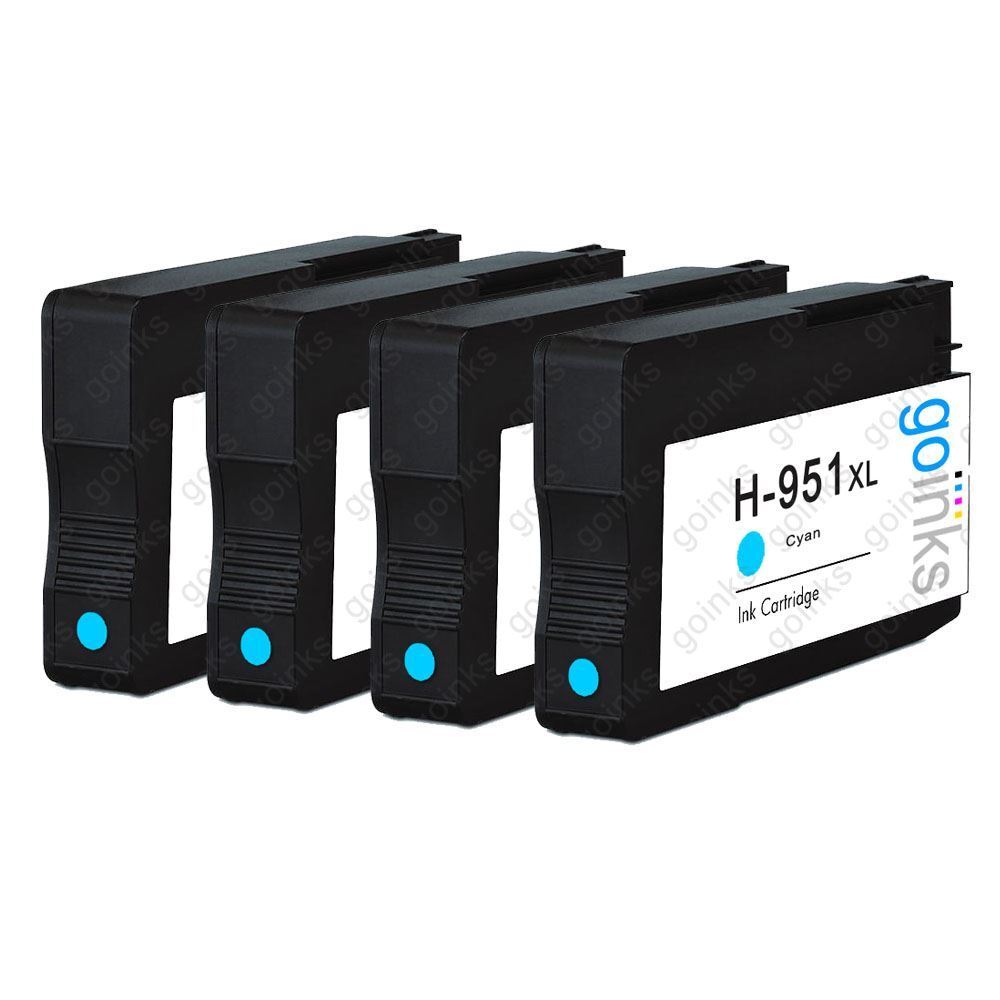 4 Ciano Cartucce d'inchiostro per HP Officejet Pro 251dw 8100e 8600 Plus 8615