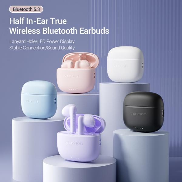 Vention Auriculari Bluetooth 5.3 con Custodia di Ricarica - Autonomia 6h - Elf E