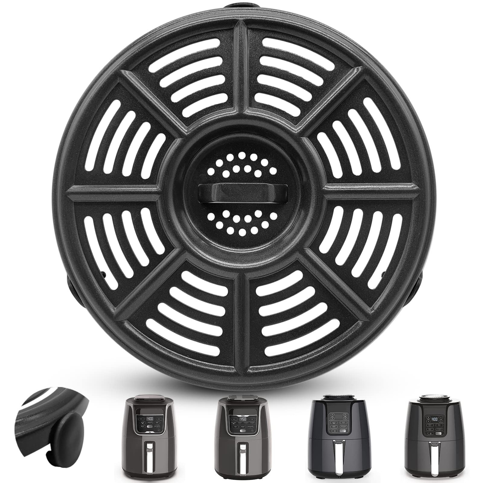 Air Fryer Grill Pan per Ninja Air Fryer, 8.2 IN Premium Round Air Fryer (I5d)
