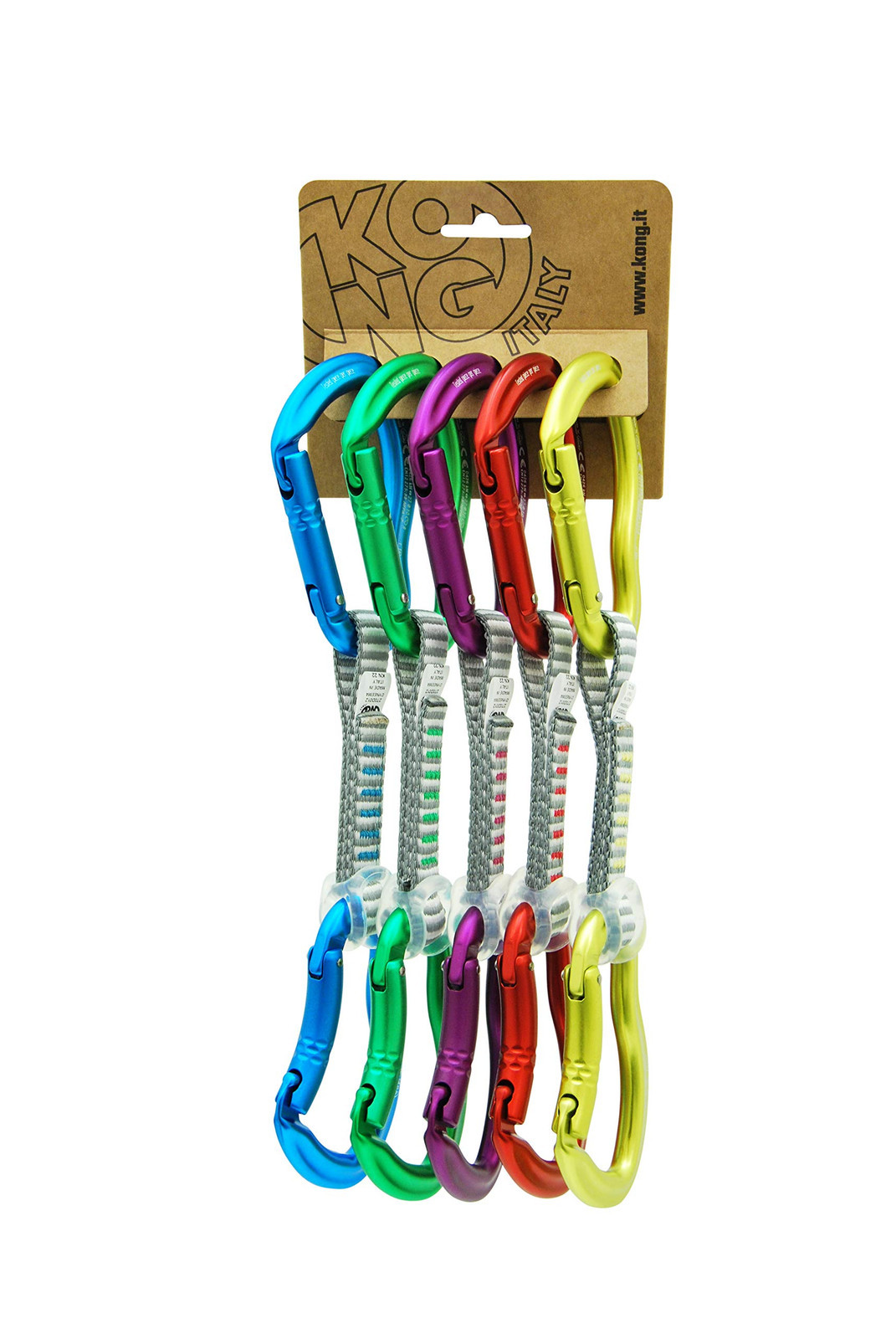 Kong. Ergo Anniversary. Set di 5 Rinvii da Arrampicata. Moschettone per (H4R)