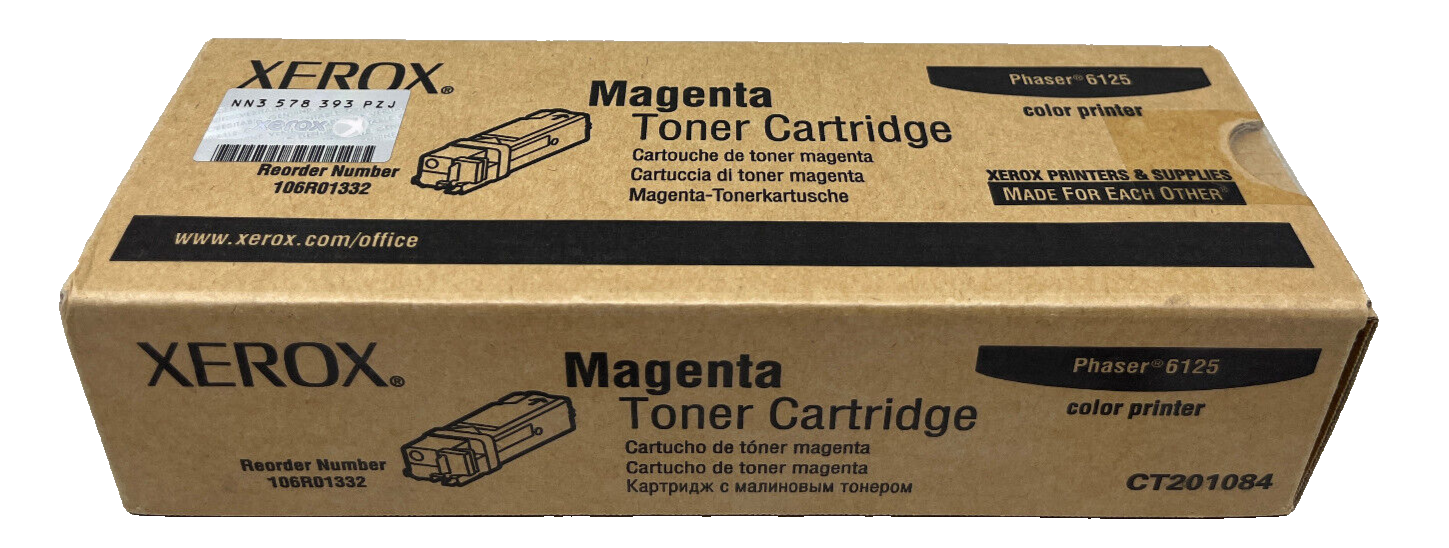 XEROX 106R01332 CT201084 TONER ORIGINALE MAGENTA PER PHASER 6125 [A BOX]