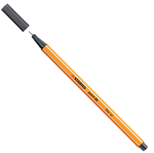 Fineliner Point 88 Stabilo - 0,4 mm - 88/97 (Grigio Nerastro Conf. 10)