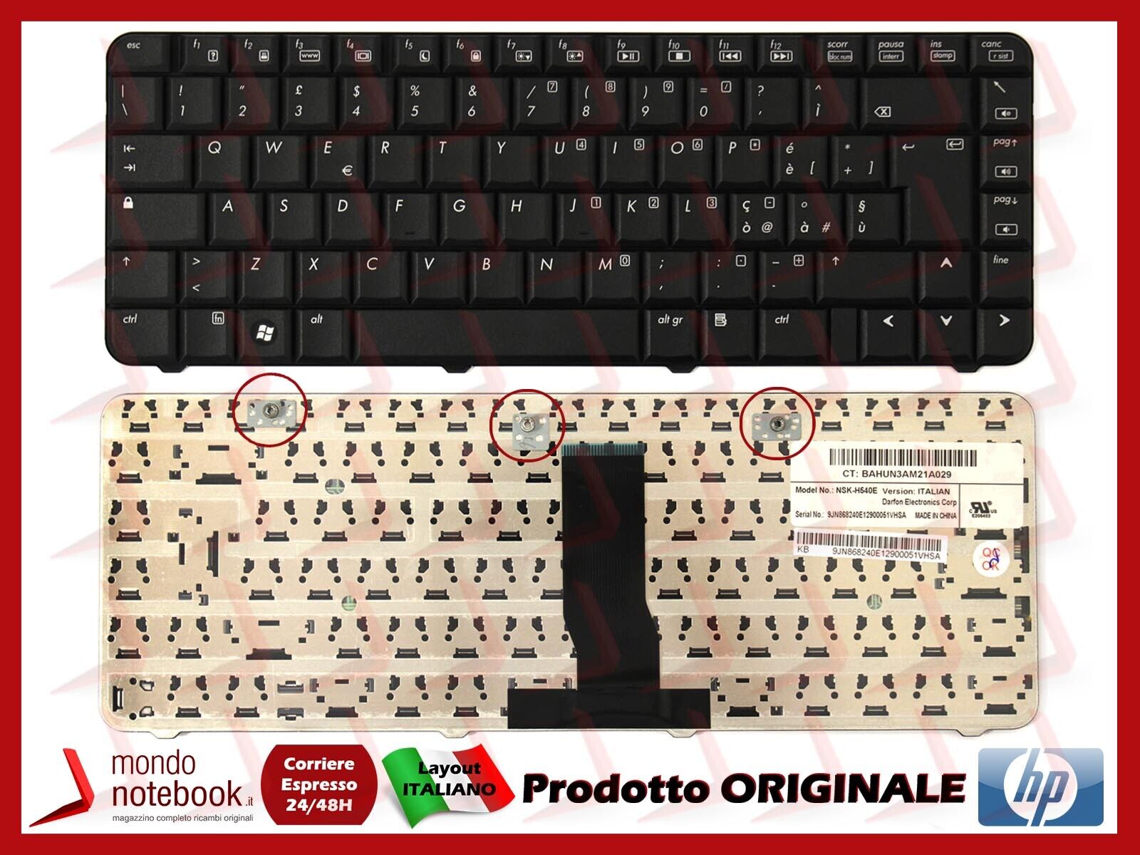 TASTIERA KEYBOARD NERA ITALIANA ORIGINALE HP Compaq CQ50 Pavilion G50 NSK-H540E