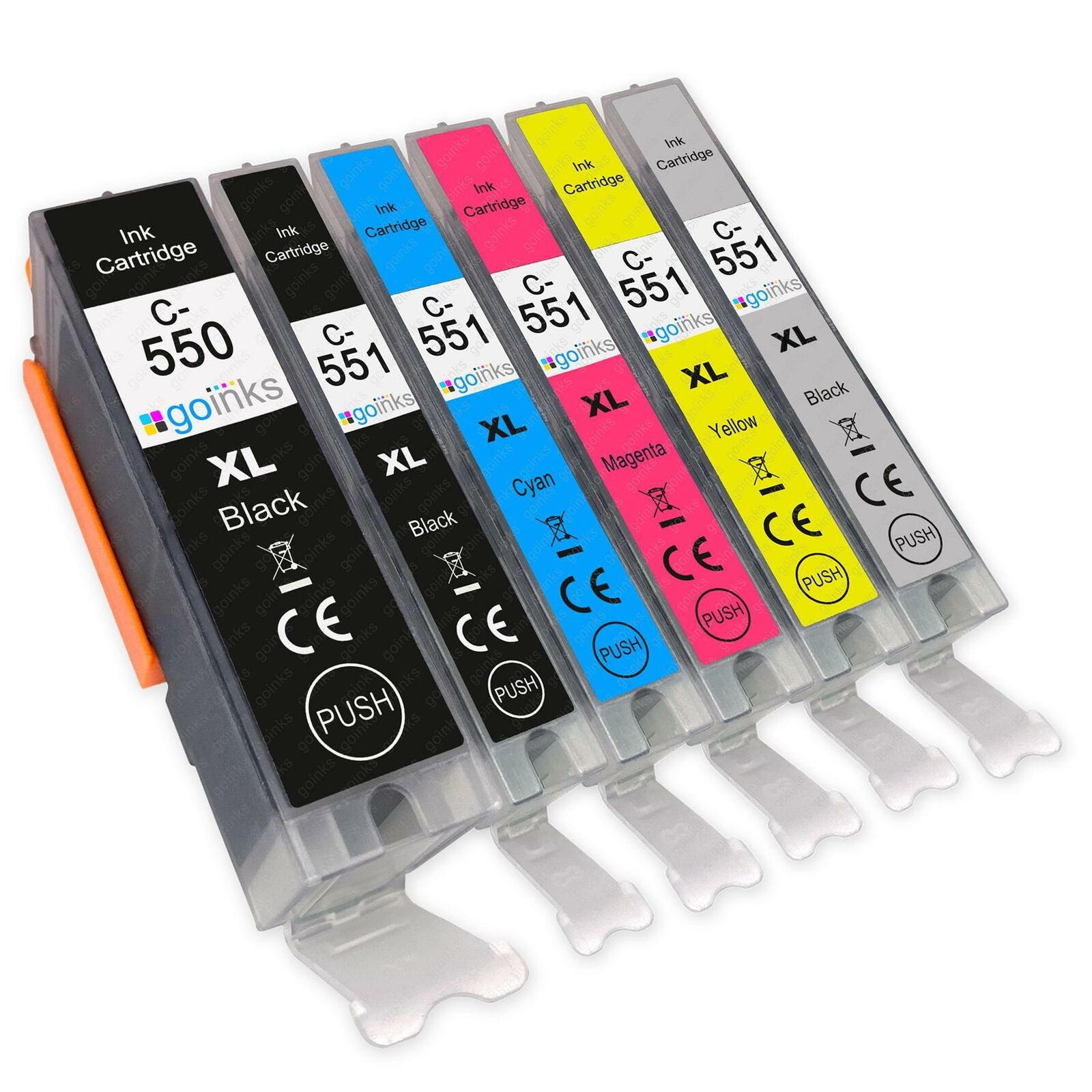 6 Cartucce d'inchiostro per Canon PIXMA iP8700 iP8750 MG6340 MG6350
