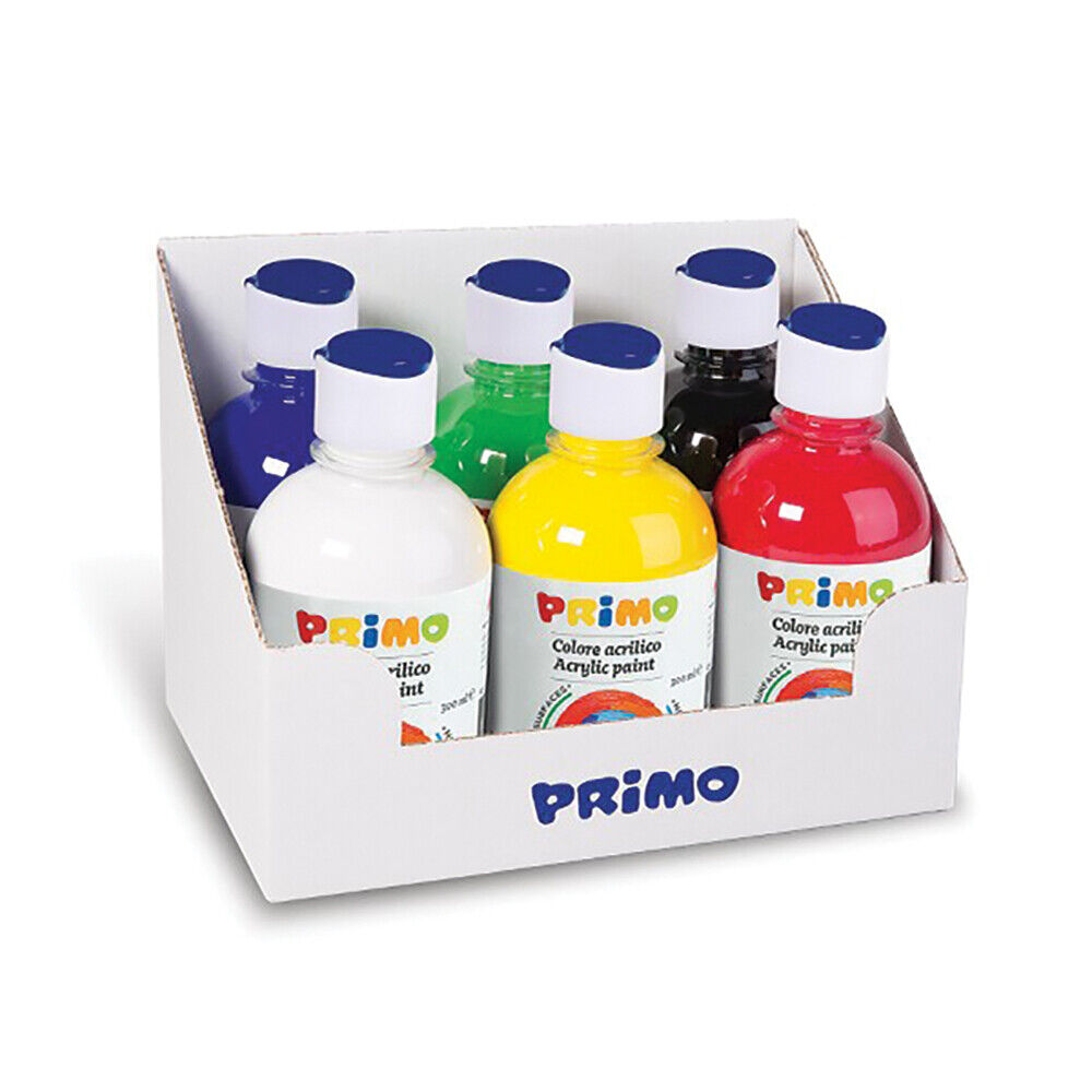 Tempera Acrilica Primo 6 Flaconi da 300 ml PRIMO - 3660.99 GIODICART