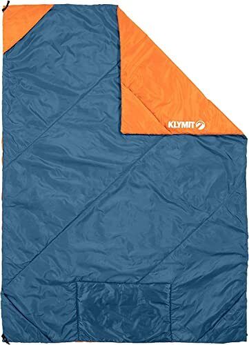 Klymit Versa - Coperta e piumino da campeggio, colore: blu/arancione (M2D)