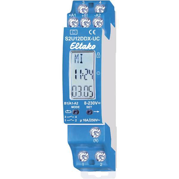 Eltako 23200901  S2U12DDX-UC Hutschienen-Zeitschaltuhr 230 V