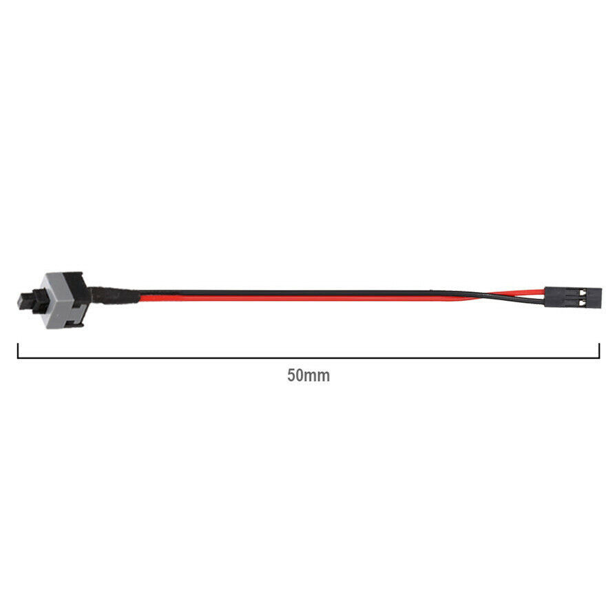 Pulsante PC Power Button Reset Cavo 50cm connettore 2 Pin