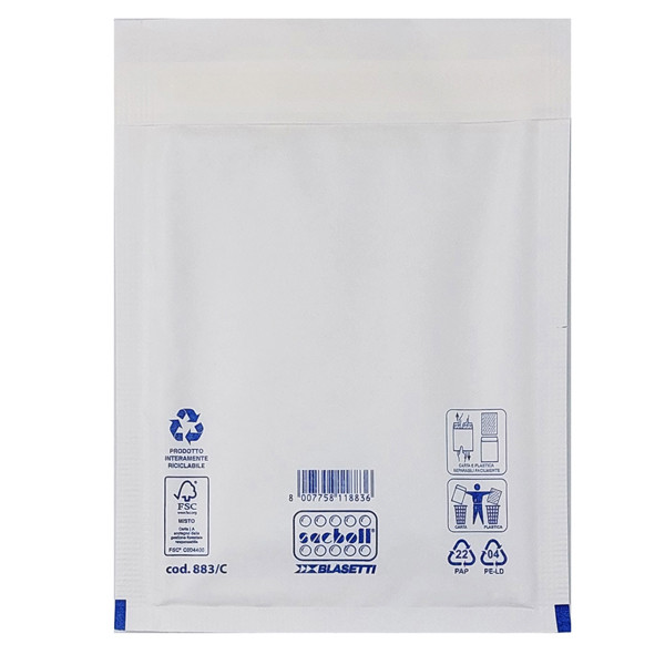 Busta Imbottita a Bolle d'Aria Sacboll C Blasetti - 15x21 cm - 0883 (Bianco Conf