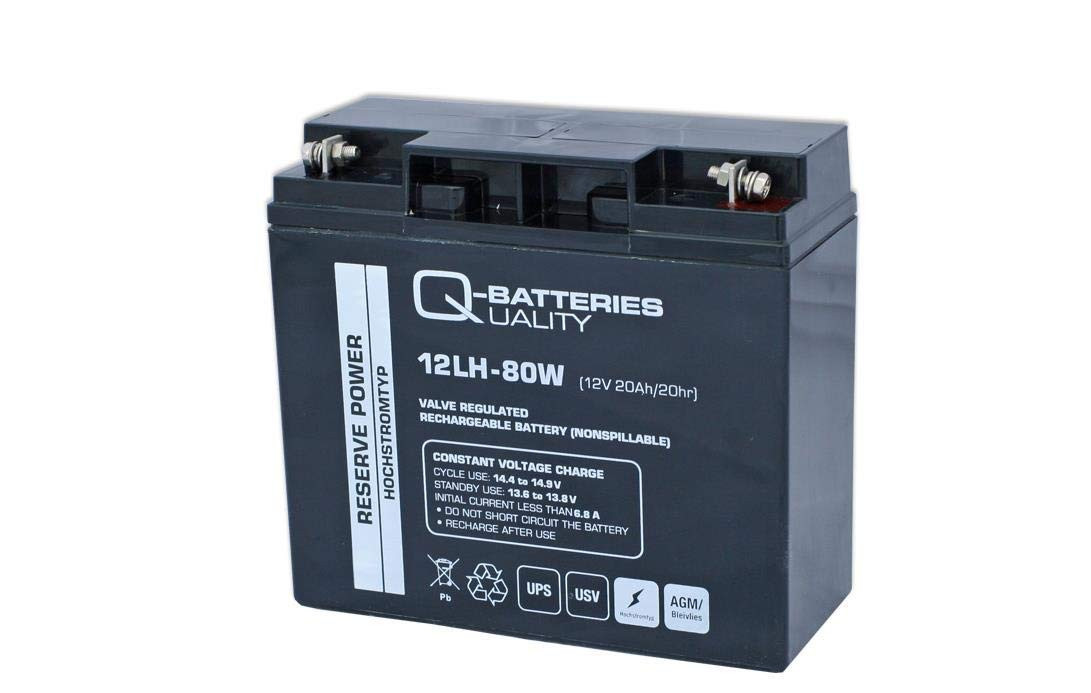 Q-Batteries 12LH-80W 12V 20Ah batteria al piombo AGM VRLA ad alta (P0R)