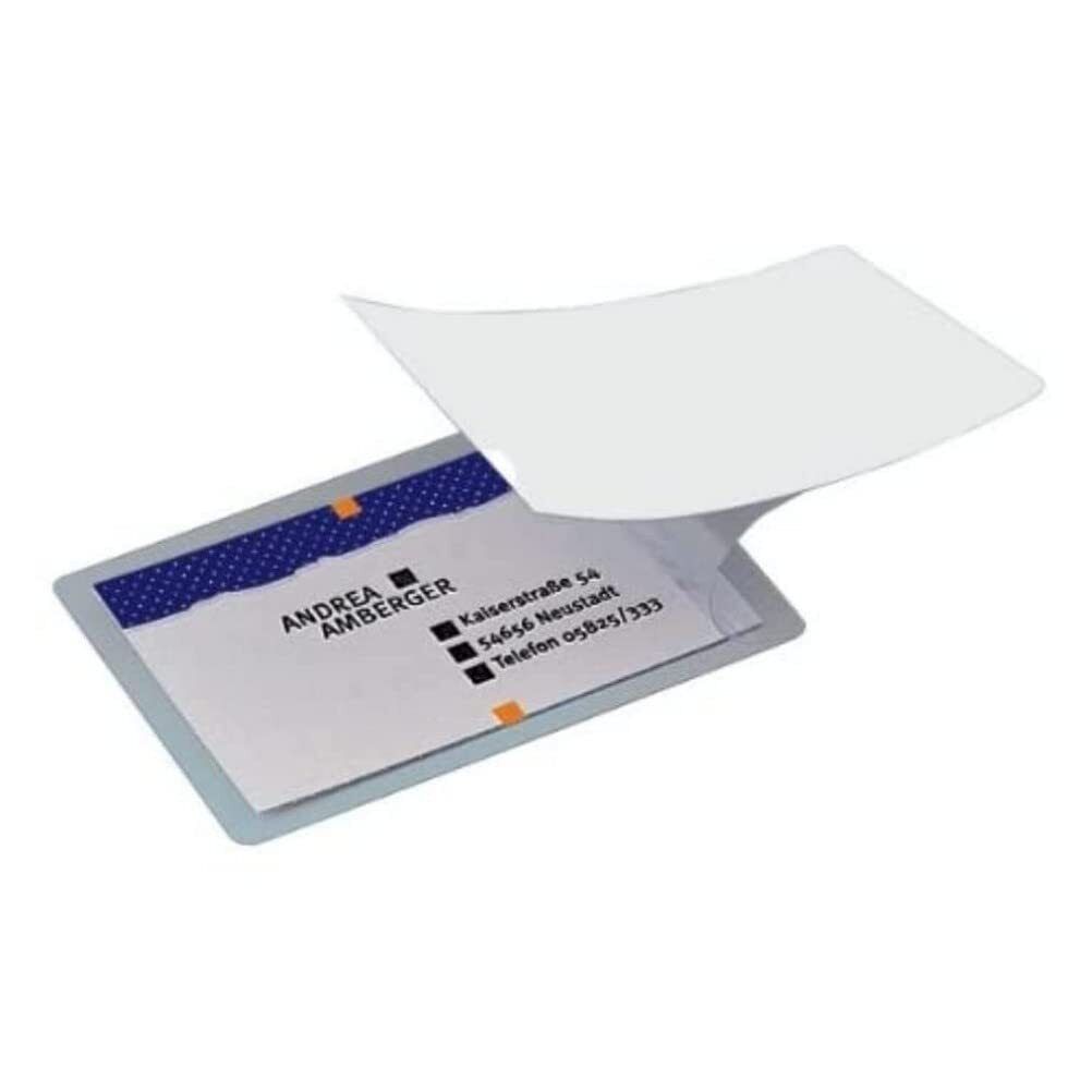 SIGEL VZ215 Self Cold Seal Laminating pockets for business cards / ID cards, 100