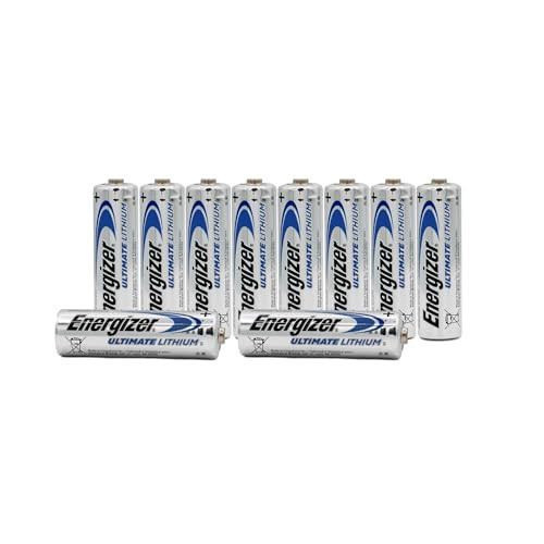 Energizer Ultimate Lithium, 10 batterie AA, L91, lunga durata per (K9J)