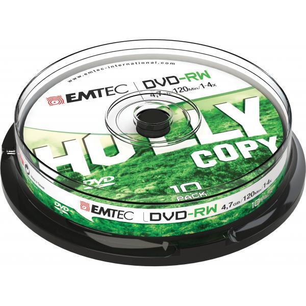 ECOVRW47104CB Emtec ECOVRW47104CB DVD vergine 4,7 GB DVD-RW 10 pz