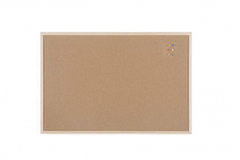 Bi-Office Cork Noticeboard Pine Wood Frame 900x600mm - MC070012010