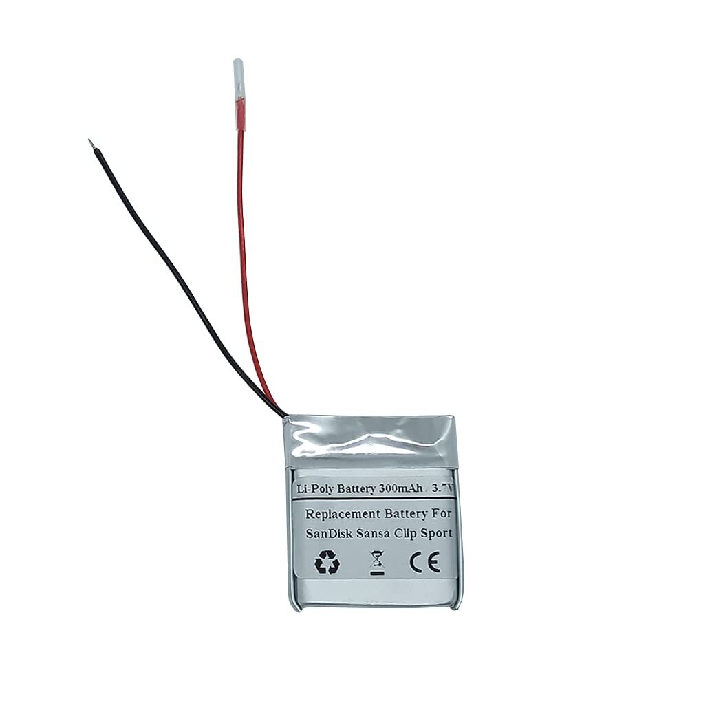 Batteria di ricambio 300 mAh 3,7 V per SanDis k Sansa Clip Sport, SDMX24 (G7W)
