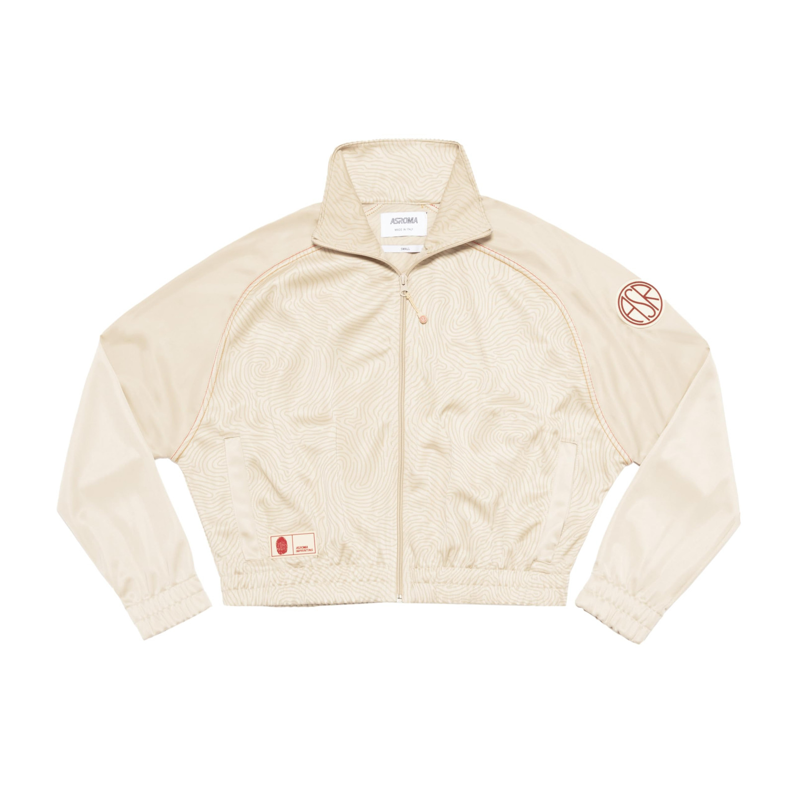 AS Roma Imprinting Track Jacket White Woman - M (Y7w)