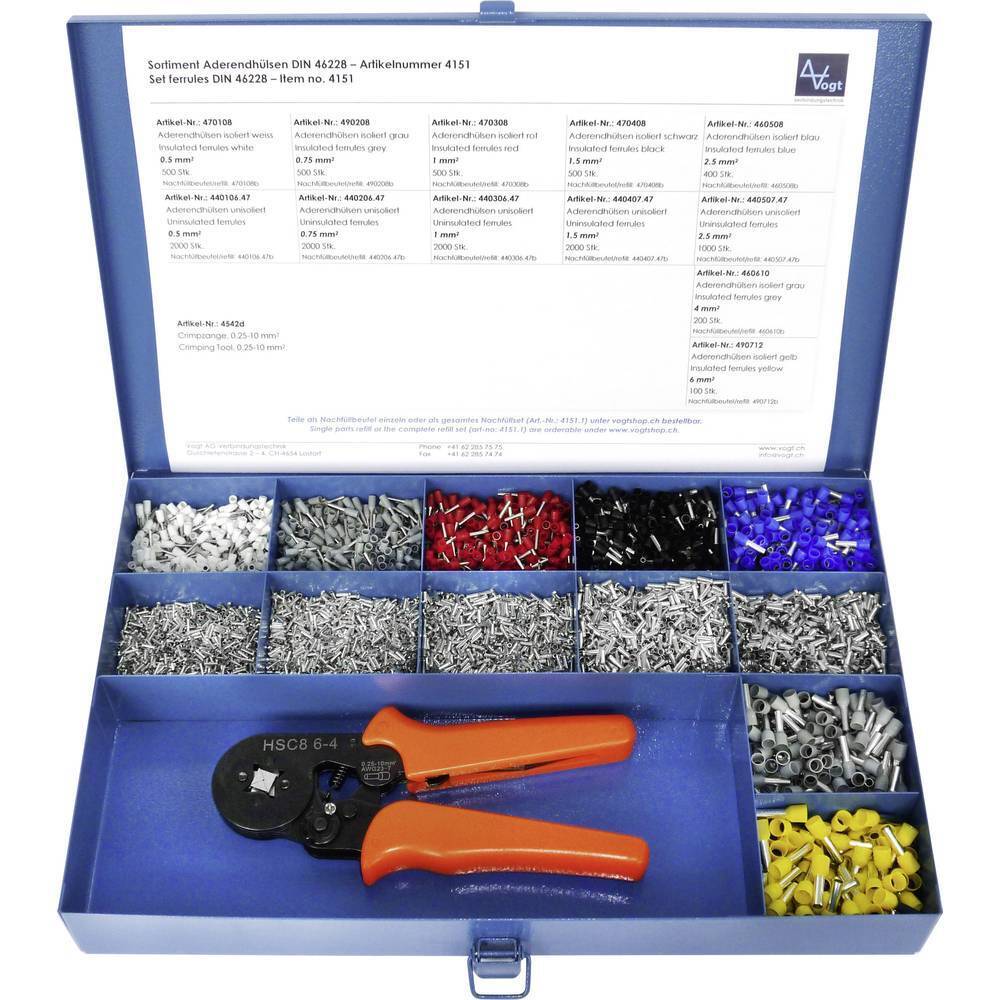 Vogt Verbindungstechnik 4151 Assortimento Capicorda Parzialmente isolato