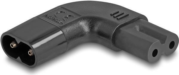 Adattatore di rete Delock IEC 60320 - da C8 a C7, spina/presa, 2,5 A, angolato a