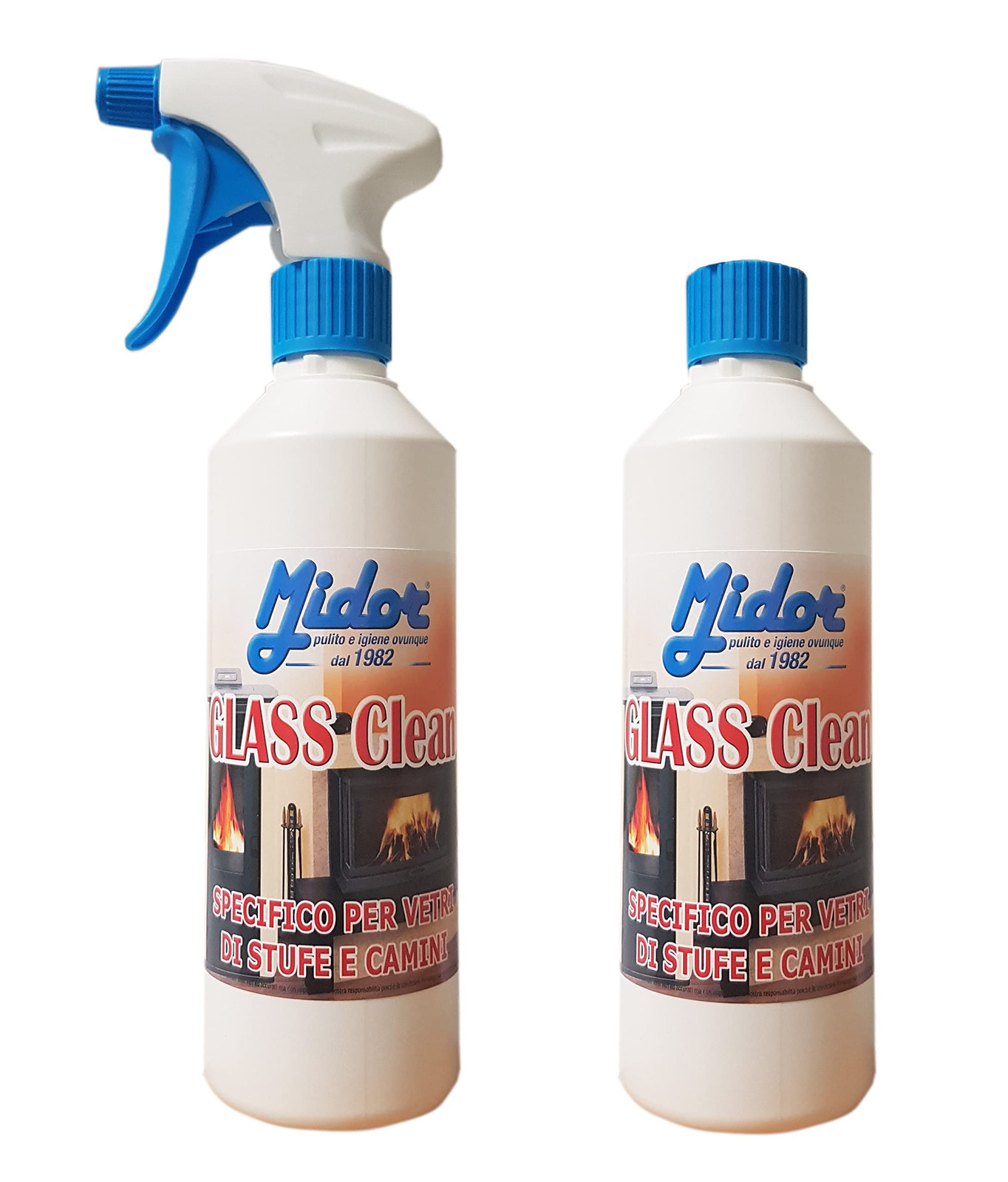 Stufa a Pellet, pulisce vetri di stufe e camini, caminetti 2x500ml, (t9E)