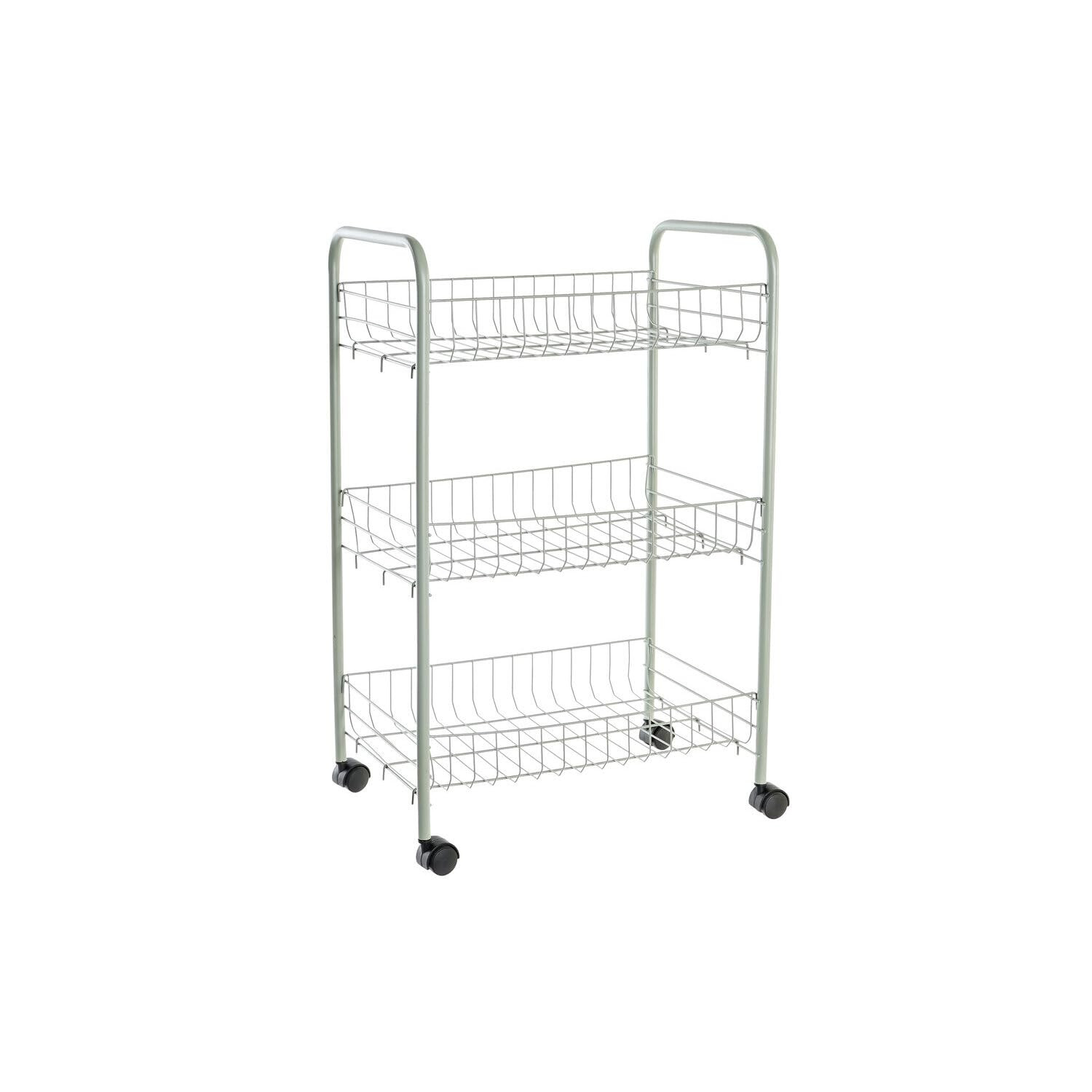 FRUTERO METAL PP 40X26X62 3 CESTAS VERDE MENTA (o6O)