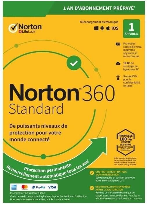 Software Antivirus Norton 360 Standard 10GB IT - Versione In Scatola Fisica