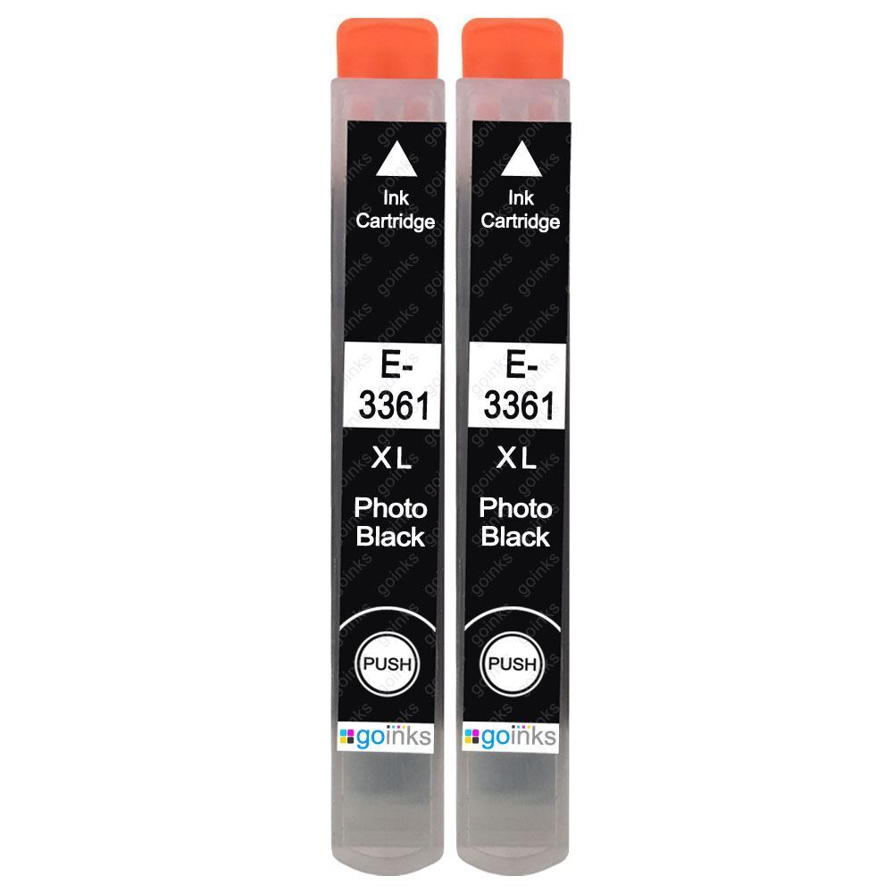 2 Foto Nero Cartucce d'inchiostro para Epson T3361 (33XL) non-OEM / Compatible