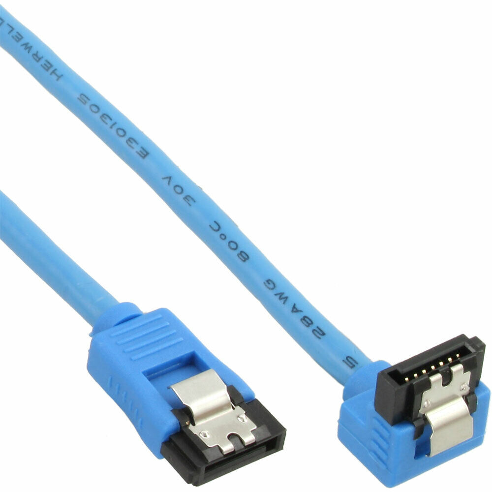 INL Cavo SATA 7pin L-Form a SATA 7pin L-Form, Max 6Gb/s  0,3 m chiusura scatto