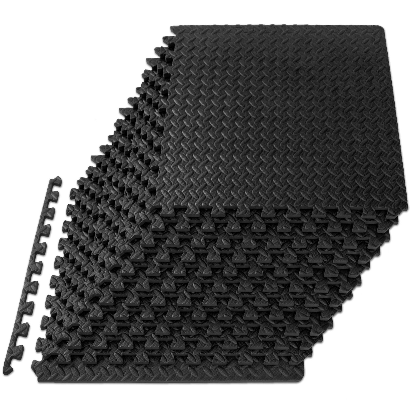 ProsourceFit Exercise Puzzle Mat , EVA Foam Interlocking Tiles Protective (B6f)