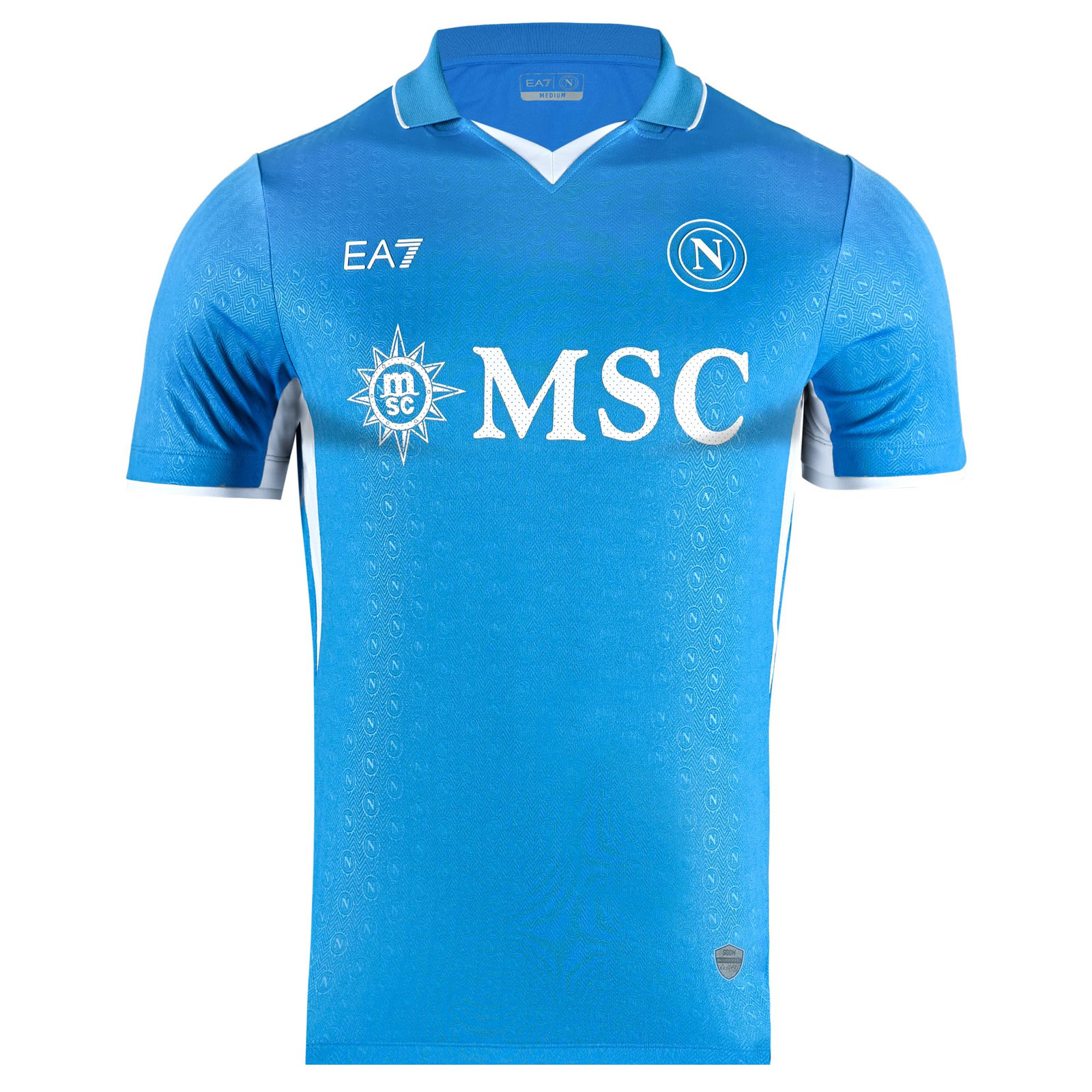 SSC NAPOLI Maglia Gara Home, EA7 Prodotto Ufficiale, Maglia Calcio Adulto (D7w)