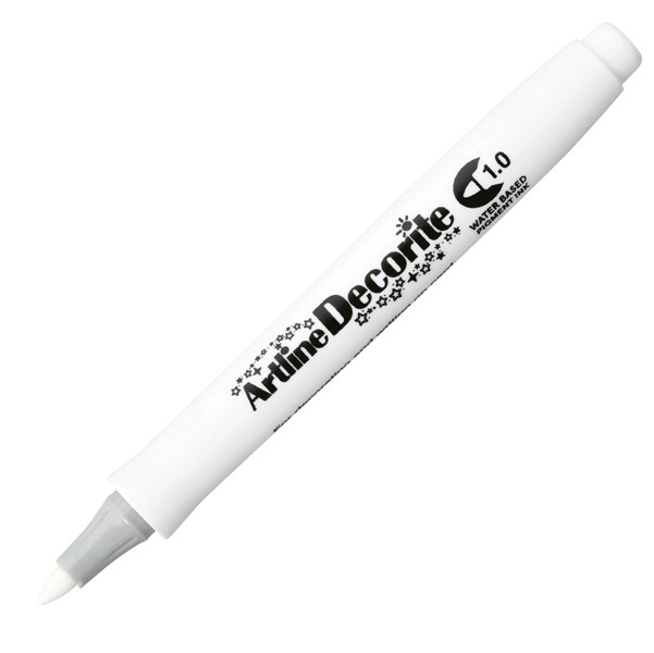 Marcatore Permanente Decorite Artline - Punta Tonda - 1 mm - A EDF-1/BI (Bianco)