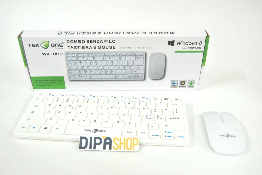 Mini Tastiera + Mouse Wireless TeKone WK-002 Senza Fili Ultra Slim hsb