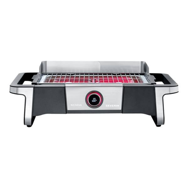 Severin PG 8114  8114 Elettrico Griglia 2 zone grill Nero, Argento
