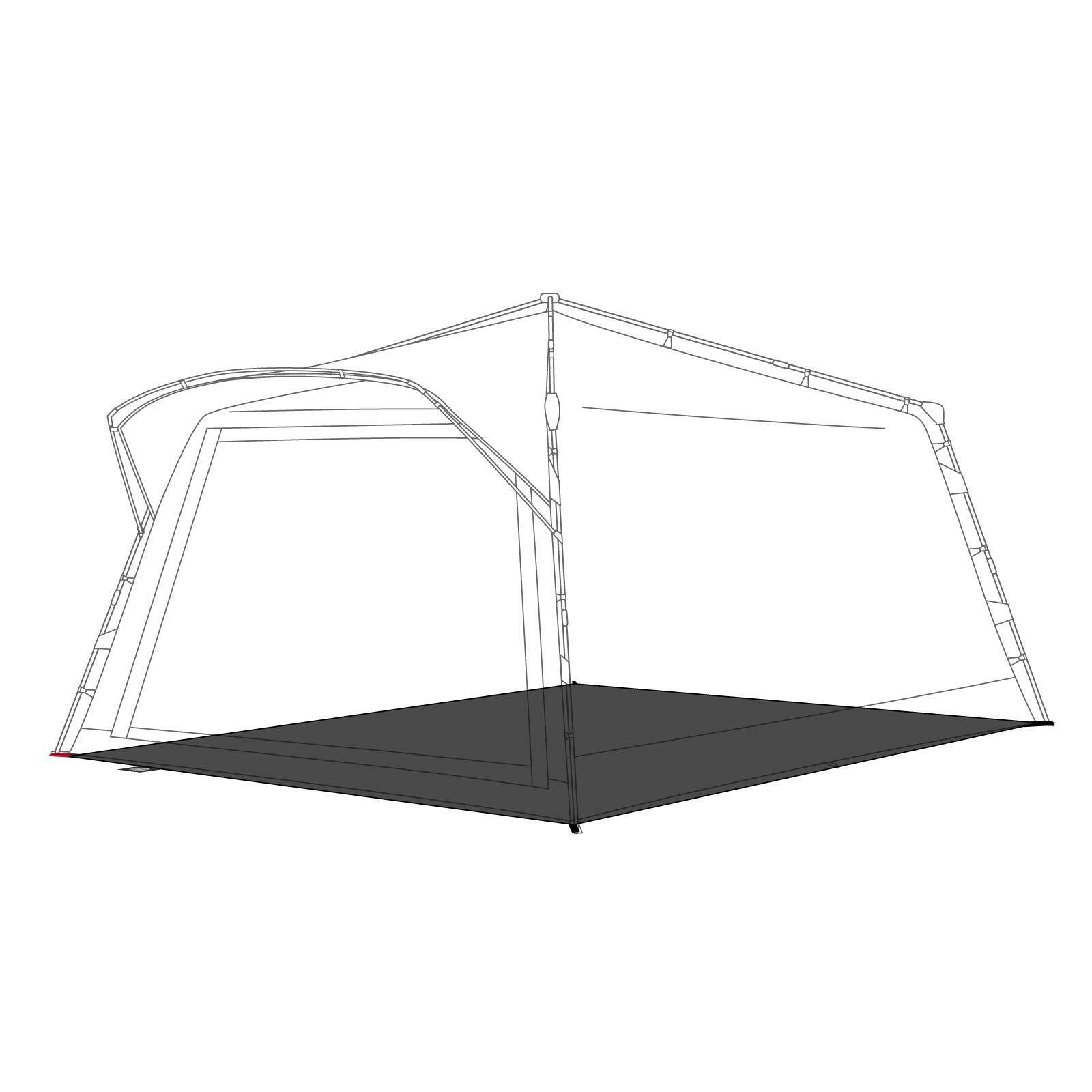 qeedo Quick Villa 4 Telo Pavimento per Tenda - Protezione da umidità + (Y1w)