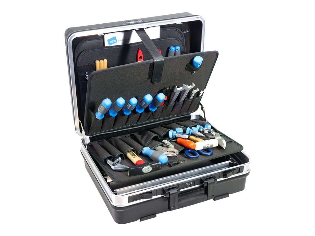 B&W TOOL.CASES flex Briefcase for tools aluminium, high-impact ABS 120.03/L