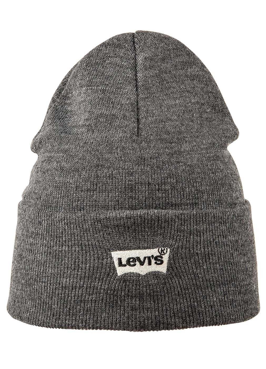 Levi's Batwing Embroidered Slouchy Beanie, Cuffia Uomo, Grigio (Regular (r6a)