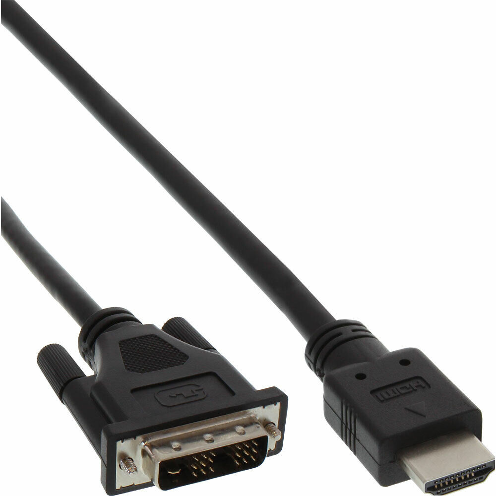 INL InLine® Cavo HDMI a DVI 18+1, 2m, nero, maschio / maschio, compatibile HDMI