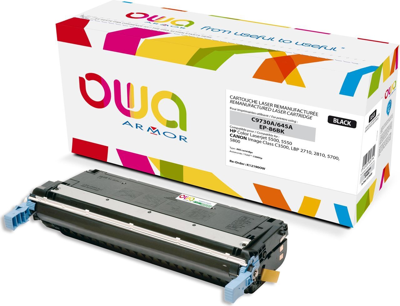 Armor K12190OW - Nero - HP - HP Color Laserjet 5500 - 5550 - CANON imageCLASS C3